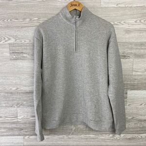 Thomas Dean Gray Zip Up Sweater